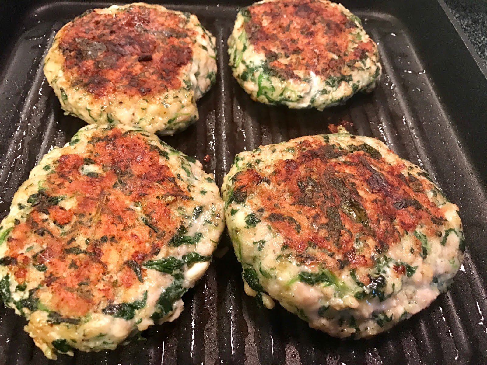 Cooking with Joanna Chicken Spinach Feta Burgers with Cucumber Avocado