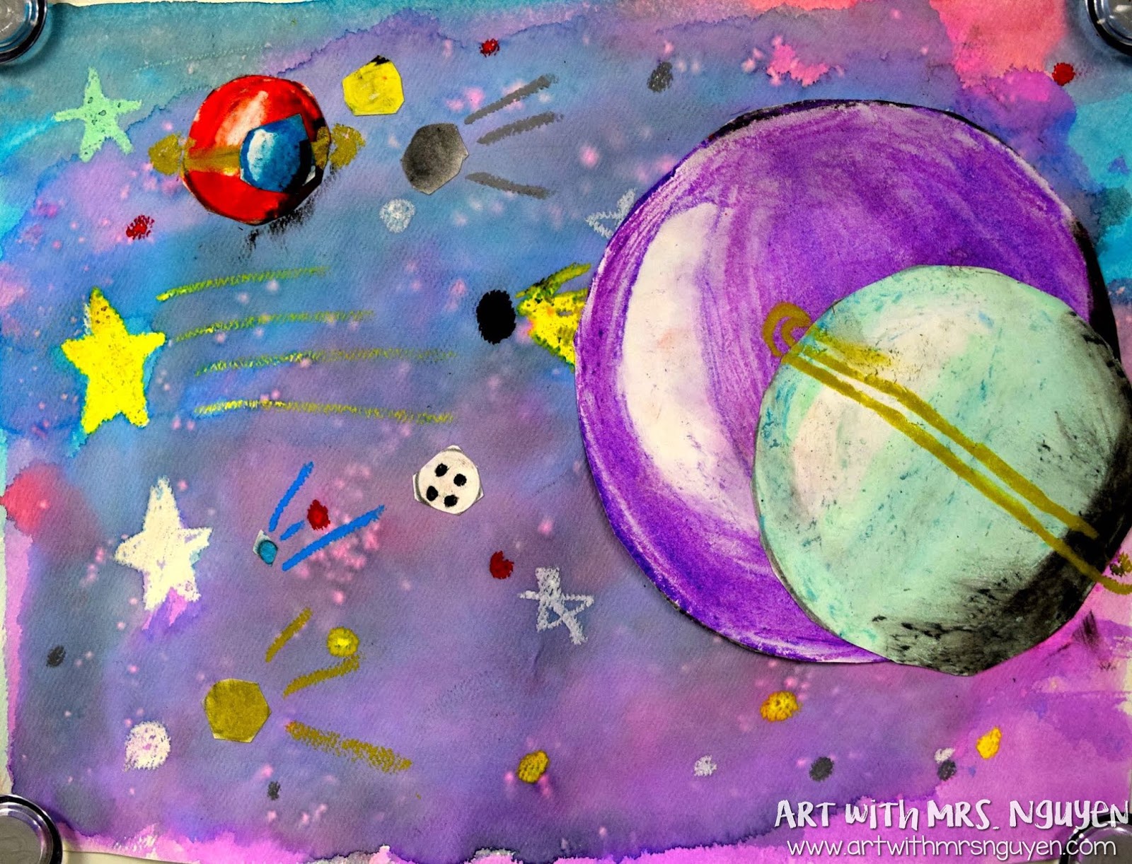 Oil Pastel and Composition Art with Mrs. Nguyen