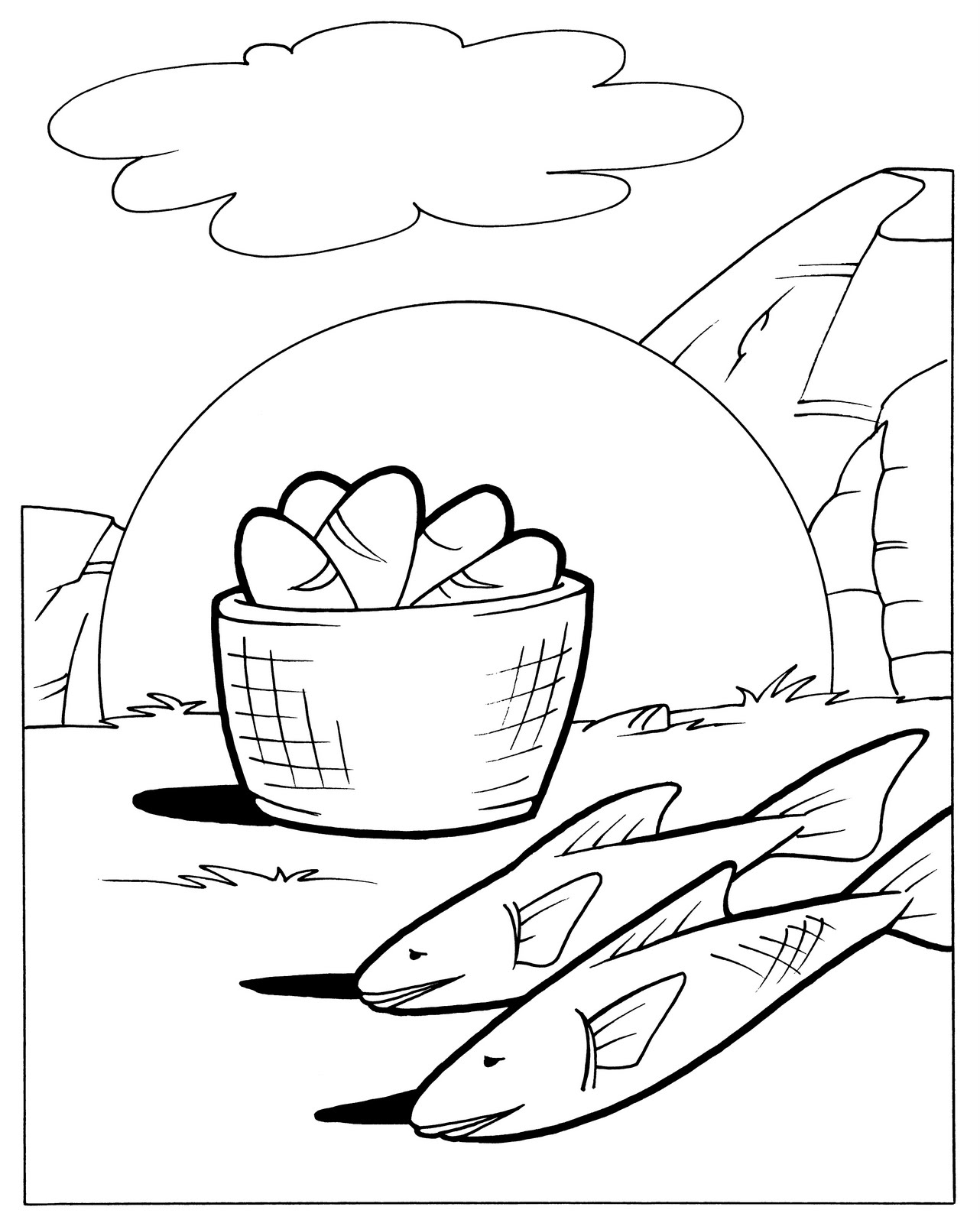 Sekolah Minggu Ceria: Tuhan Yesus memberi makan Lima ribu orang dengan