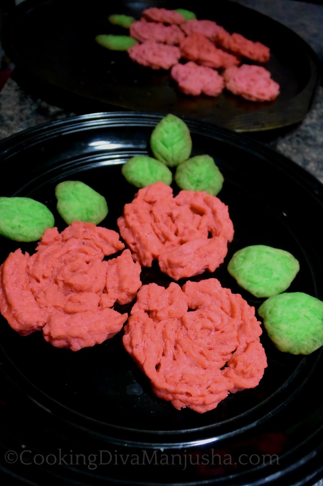 Rose cookiesValentine's day cookiesBasic Cookie recipeUnique cookie