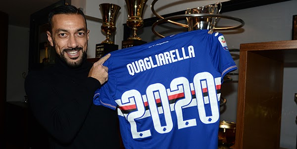Oficial: Sampdoria, renueva Quagliarella hasta 2020