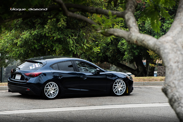 2014 Mazda 3 Fitted With 19 Inch BD-3’s in Silver - Blaque Diamond Wheels
