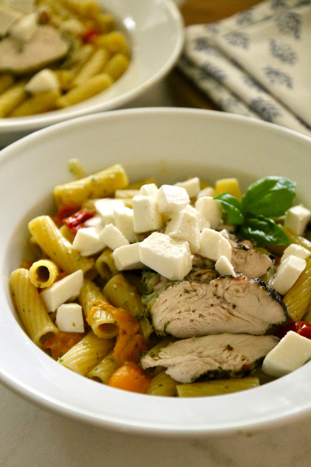 Jenny Steffens Hobick Summer Pasta Creamy Pesto & Rigatoni with