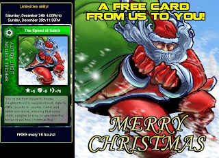 Free Speed of Santa card at Superhero City
