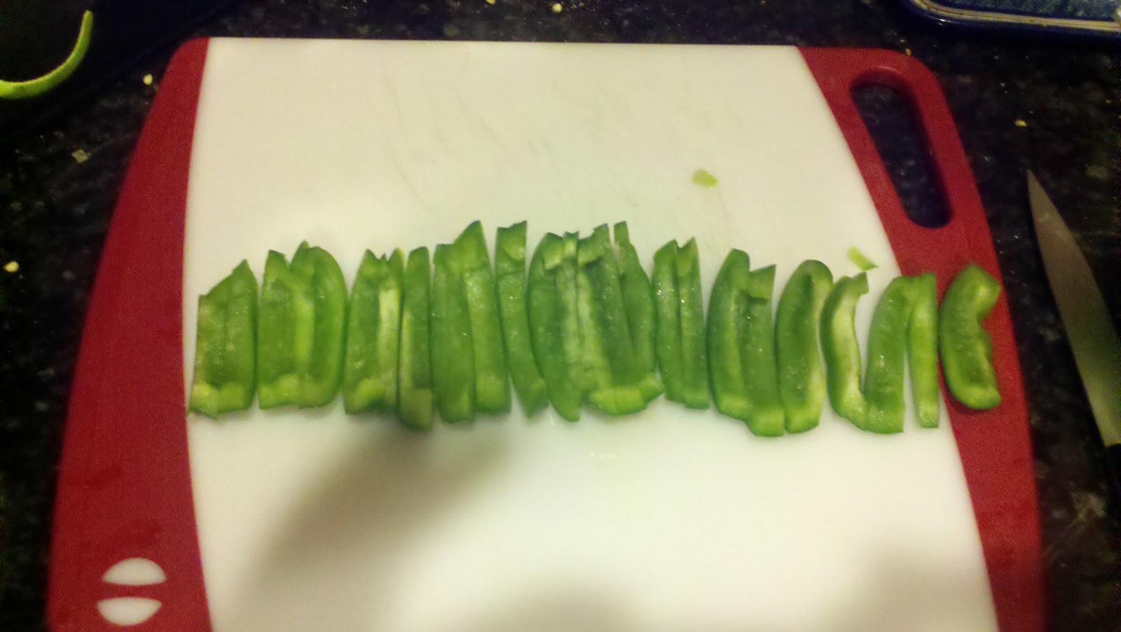 Save The Burger! Julienne a Bell Pepper