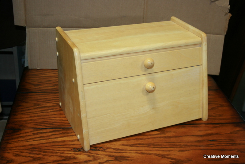 Painted pretty bread box
