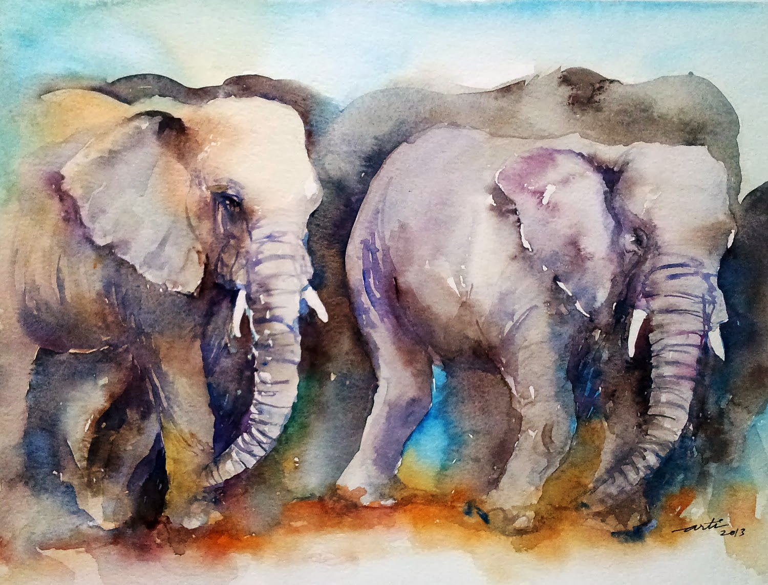 Arti's art -- Life as I see it: Elephant Paintings