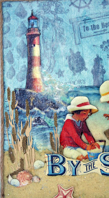 Graphic 45 By the Sea DCE altered canvas 