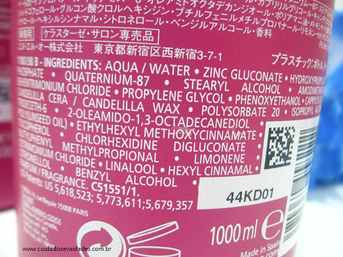 Condicionador Kérastase Chroma Captive Composição Kérastase Chroma Captive