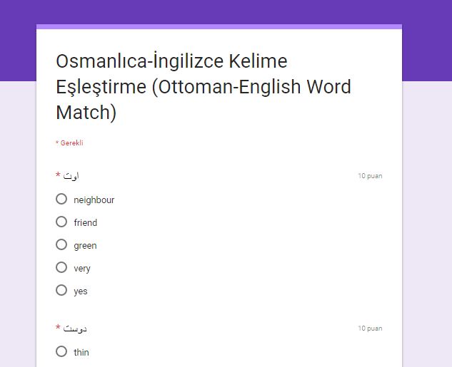 Sanat, Edebiyat, Dil, Kültür, Osmanlıca Osmanlıcaİngilizce Kelime