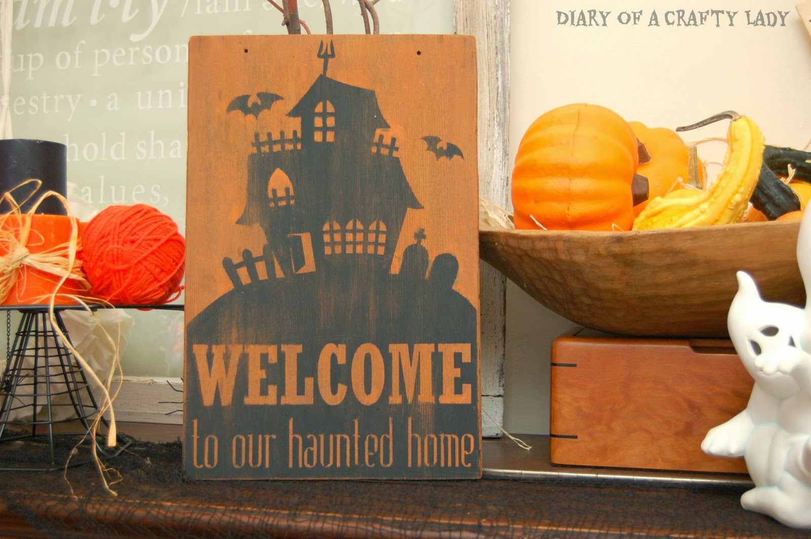 Diary of a crafty lady halloween welcome sign
