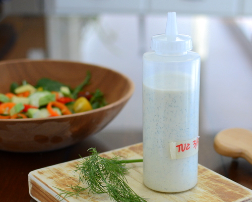My Everyday Creamy Herb Salad Dressing, another Master Recipe ♥ KitchenParade.com, quick, easy meal prep. Low Carb. Weight Watchers Friendly. Naturally Gluten Free.