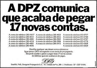 DPZ; Duailib, Petit e Zaragoza; os anos 70; propaganda na década de 70; Brazil in the 70s, história anos 70; Oswaldo Hernandez;