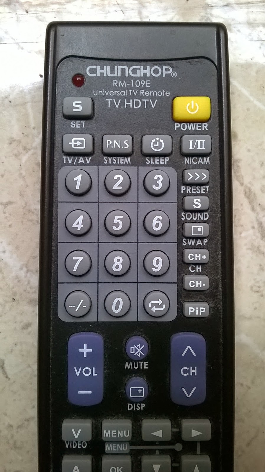 Cara Mudah Setting Universal TV Remote Chunghop RM109E Seberkas