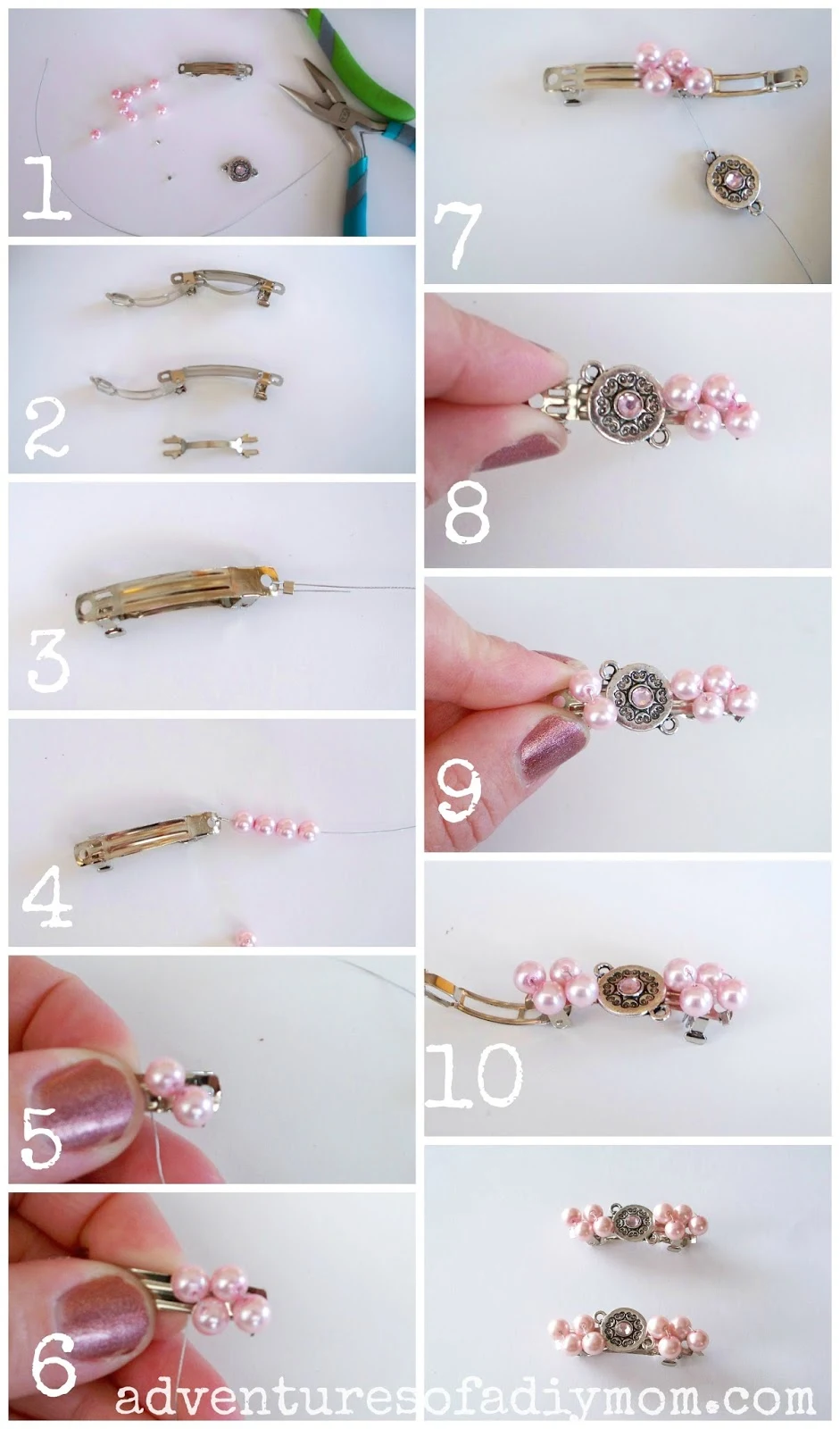 How to Make Beaded Hair Clips