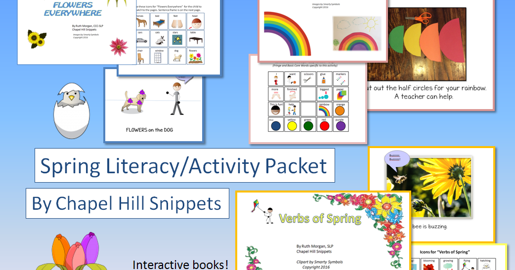 Chapel Hill Snippets Spring Activity/Literacy PacketGreat for EC/SLP