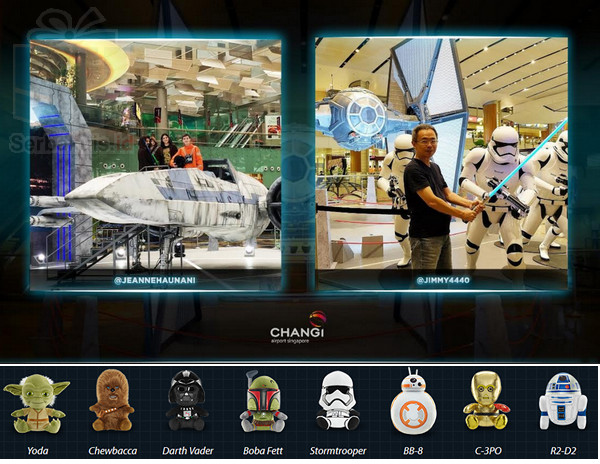 Kontes Foto Star Wars Changi Airport Hadiah 3 Set Plush Toys