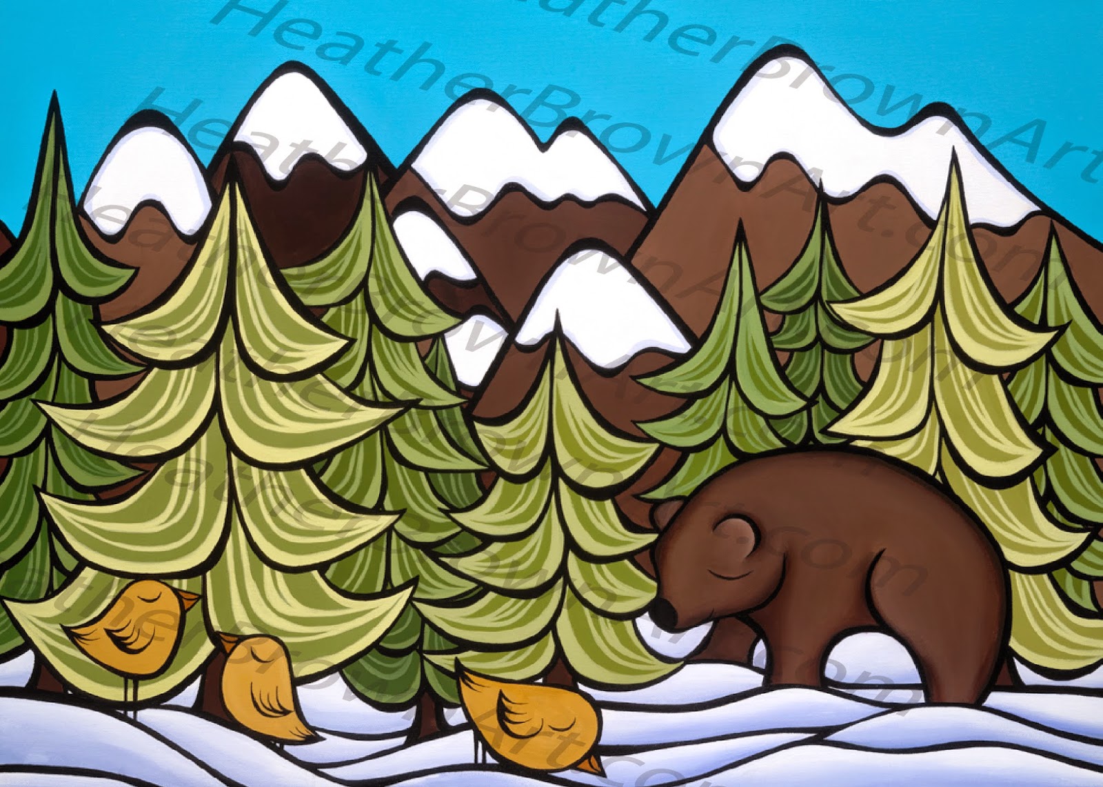 colorado art heather brown snow art