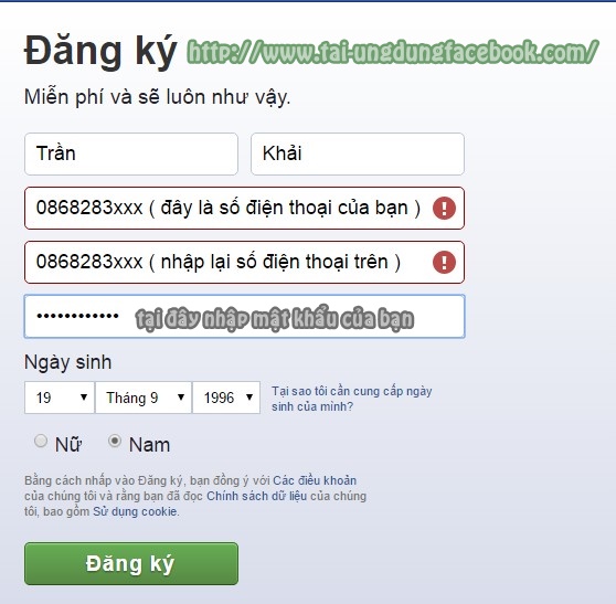 Hướng dẫn đăng ký tài khoản facebook