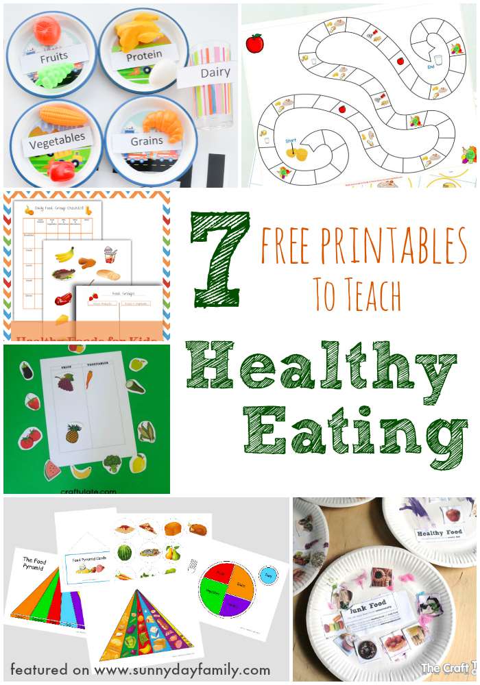 7 Free Printables to Teach Healthy Eating Sunny Day Family