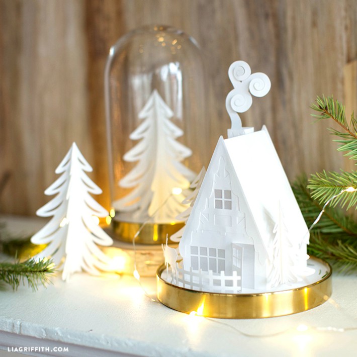 DIY campana de IKEA decorada para Navidad
