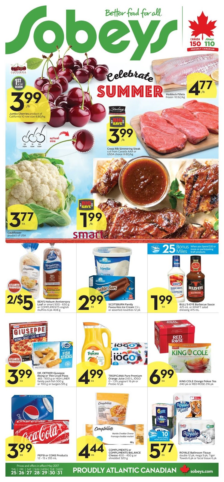 sobeys atlantic flyer may 25 to 31 2017 weekly flyers canada sobeys flyer atlantic canada