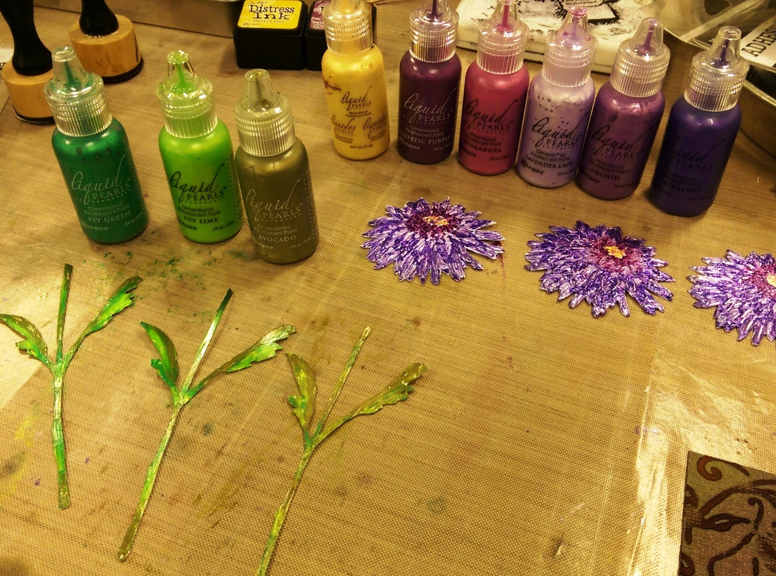 The Artful Maven May Flowers Liquid Pearls Card