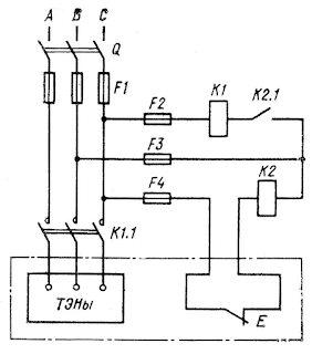Электрическая схема подогревателя жидкости