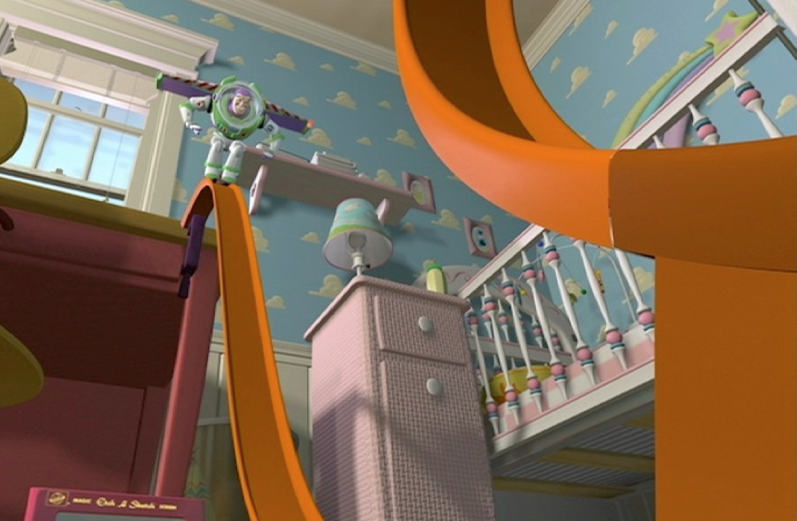 toy story falling with style track set