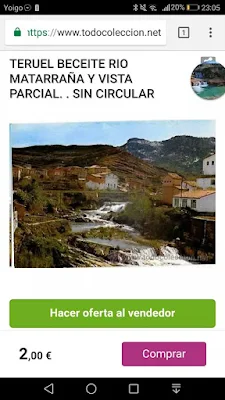 Postal, Beceite, Beseit, Desde Santa Ana, fábricas,Matarraña, Matarranya