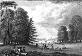 Kensington Gardens  from Views in Kensington Gardens by J Sargeant (1831)