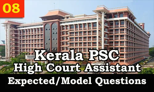 Model Questions High Court Assistant