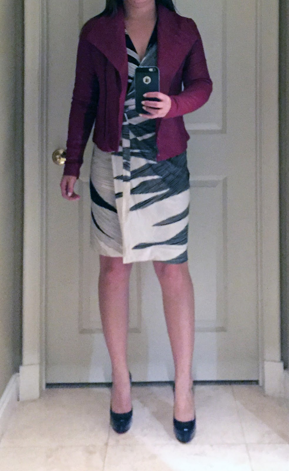 My Superficial Endeavors Vince Leather Scuba Jacket In Grenadine My Superficial Endeavors Vince Leather Scuba Jacket In Grenadine And Another Dvf Valencia Dress