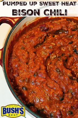 Pumped Up Sweet Heat Bison Chili -pumpkin and chipotle add a sweet heat to this hearty chili.
