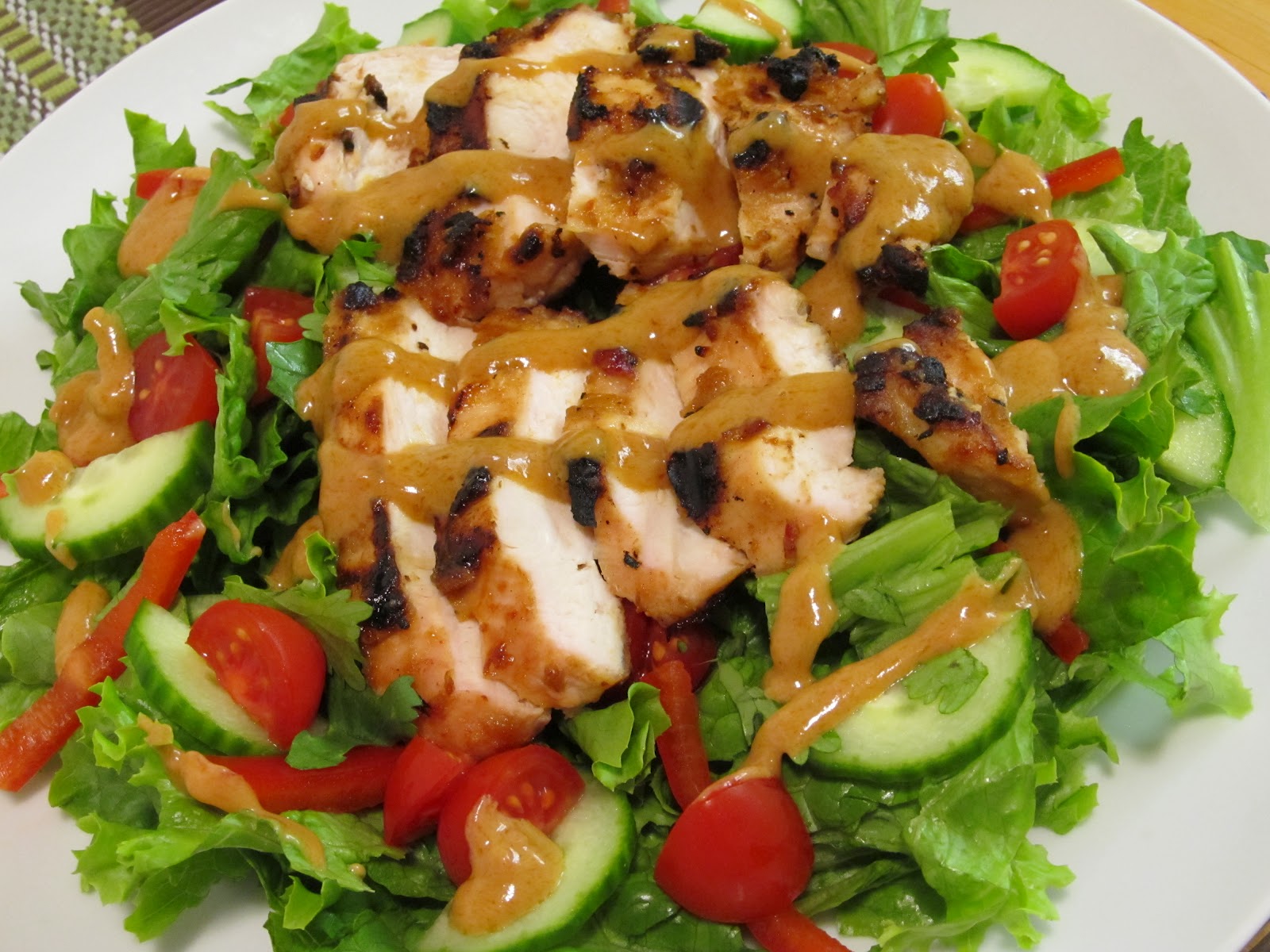 Jenn's Food Journey Chicken Satay Salad