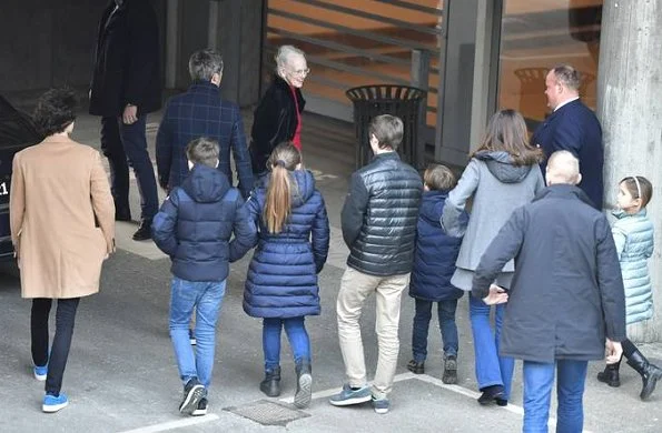 Queen Margrethe, Princess Mary, Prince Joachim, Princess Marie, Princess Isabella, Princess Josephine, Princess Athena visited Rigshospitalet