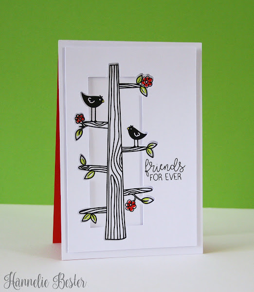  hero arts birds in a tree friendship card