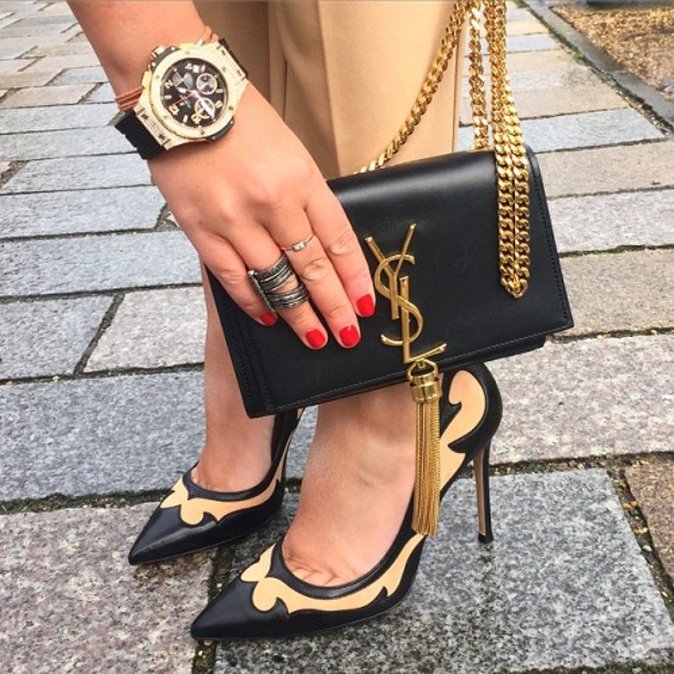 Brilliant Luxury ♦ perfect combination: Saint Laurent #bag #pumps #black #nude #ysl Brilliant Luxury ♦ perfect combination: Saint Laurent #bag #pumps #black #nude #ysl