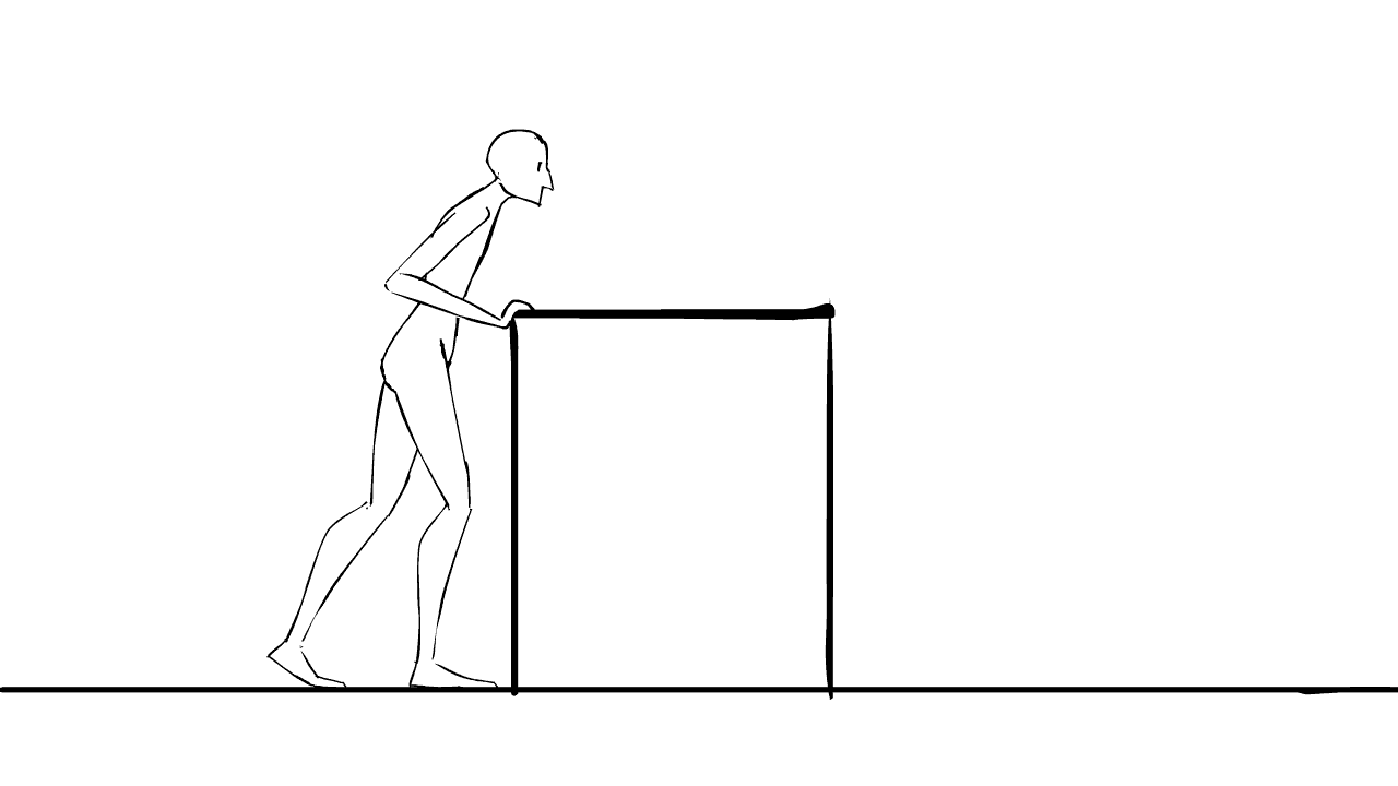 Pushing box Thea Animation