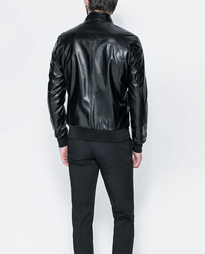 6 Moda: Zara jackets 2014 for men NEW COMBINED FAUX LEATHER AND KNIT JACKET