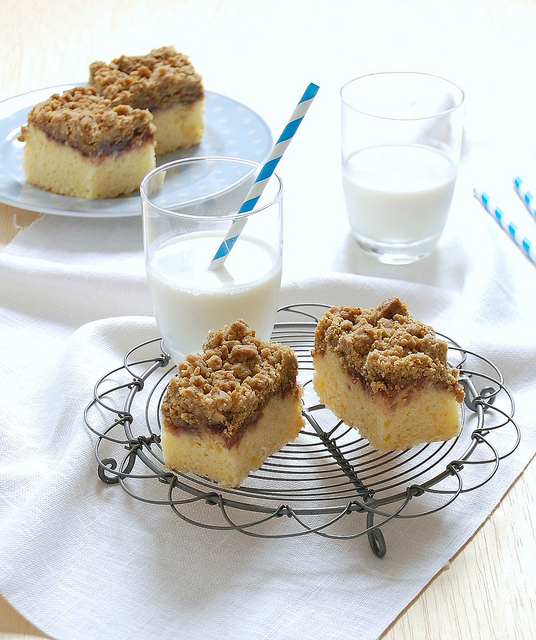 Three Cookies McDonalds calorie count and blackberry jam crumb cake