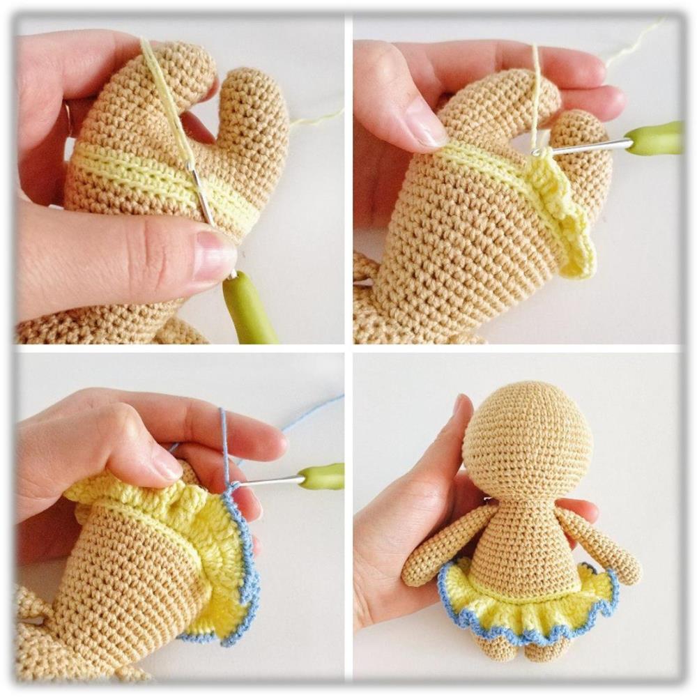 Amigurumi bunny crochet dress