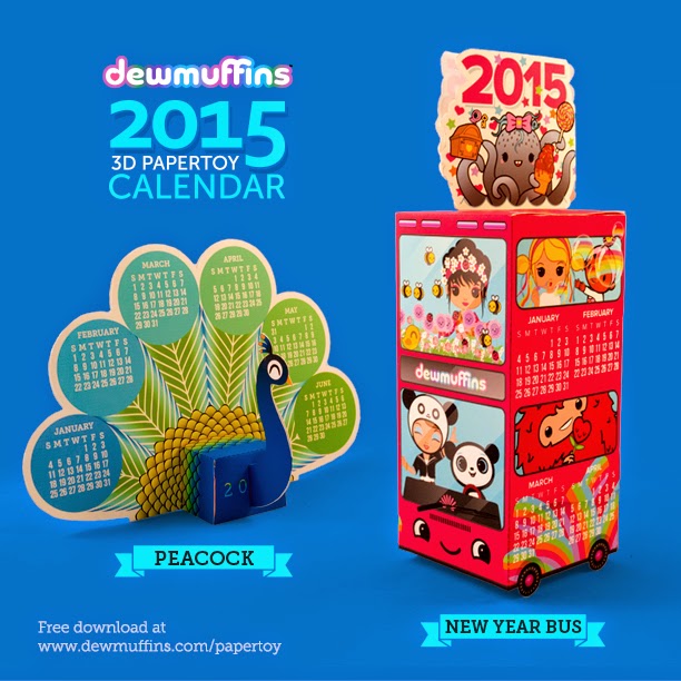 2015 Dewmuffins Calendar Papercraft Papercraft Paradise PaperCrafts Paper Models Card Models