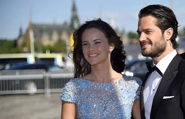 King Carl Gustaf of Sweden and Queen Silvia of Sweden, Prince Carl Philip of Sweden and Sofia Hellqvist, Crown Princess Victoria of Sweden, Prince Daniel of Sweden and Princess Mette-Marit of Norway, Sara Hellqvist and Lina Hellqvist, Marie Hellqvist and Erik Marie Hellqvist, Princess Brigitta of Sweden