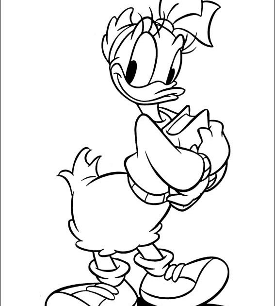 daisy duck bow coloring pages - photo #16