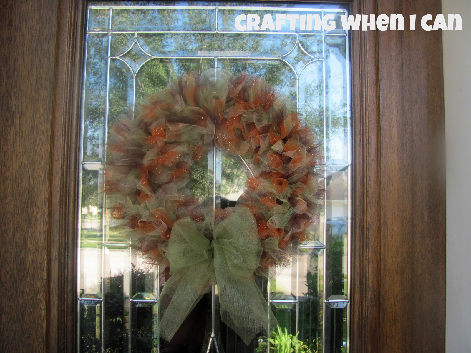 Crafting When I Can EASY Tulle Autumn Wreath