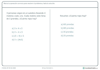 Fichas de ejercicios de matemática para quinto de educación primaria