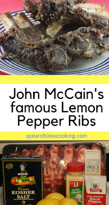 John McCain's famous lemon pepper rib recipe.