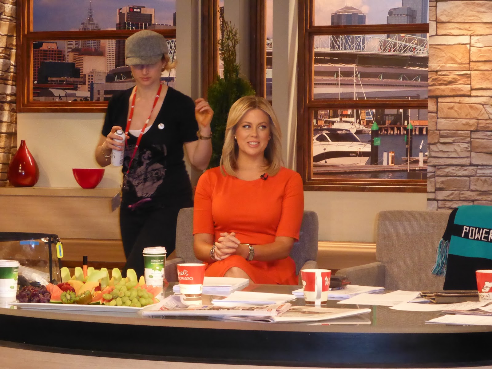Natalie in Melbourne Channel 7's Sunrise show