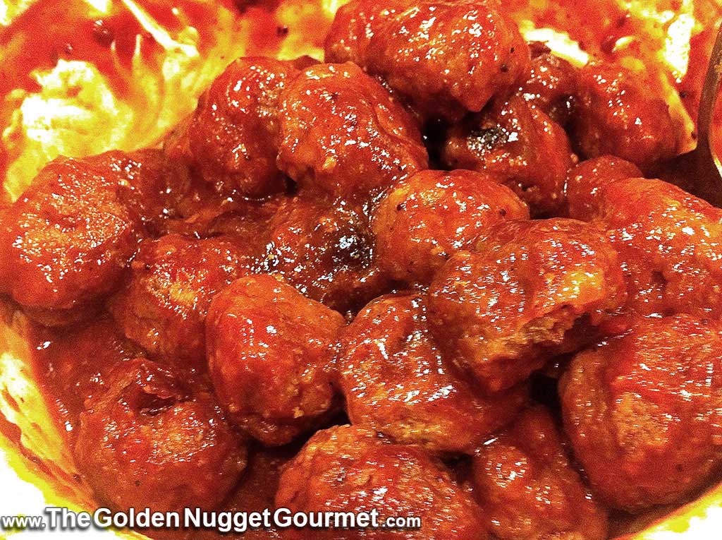 Aunt Peg's Wicked Good Cocktail Meatballs